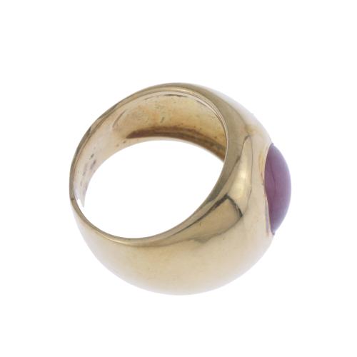 RING WITH ROSE QUARTZ HEART.