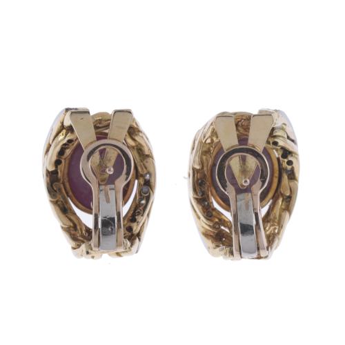 EARRINGS AND RING SET.