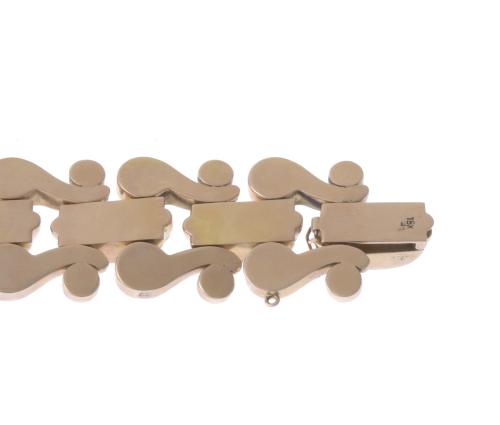 PULSERA MODERNISTA CON DIAMANTES.