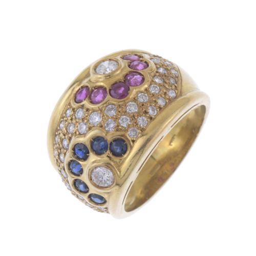 GEMSTONES FLORAL RING