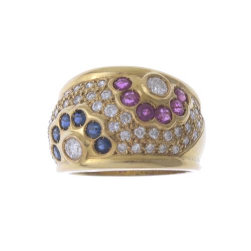 GEMSTONES FLORAL RING