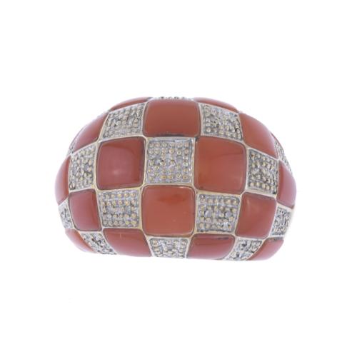 BULGARI-LIKE BOBMÉ RING WITH CORAL.