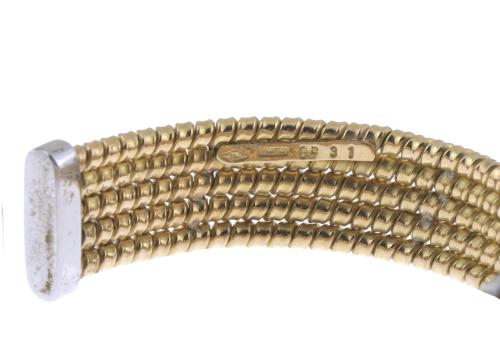 PULSERA ESCLAVA CON DIAMANTES FORMANDO CINTURÓN.
