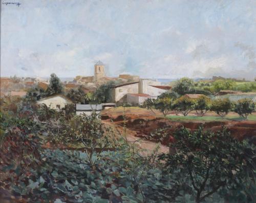 RAMON CAPMANY (1899-1992). "VILLAGE".