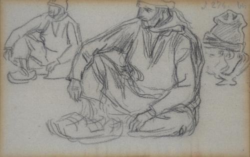 DIONÍS BAIXERAS (1862-1943). Study for fishermen.