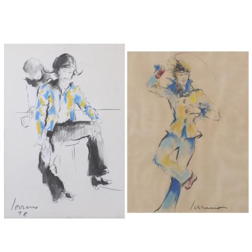 JOSEP MlGUEL SERRANO (1912-1982). Pair of drawings.