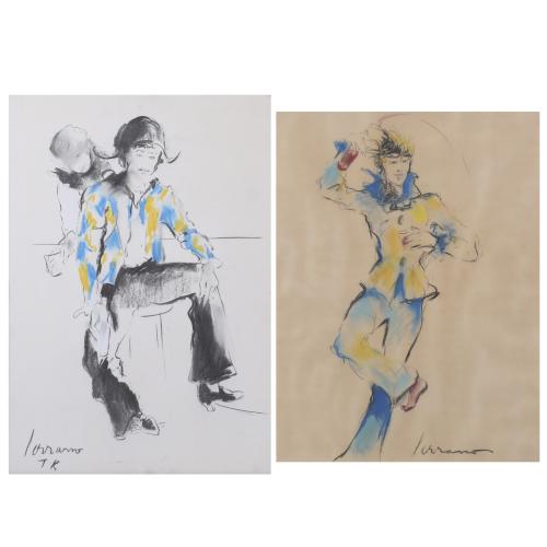 JOSEP MlGUEL SERRANO (1912-1982). Pareja de dibujos.