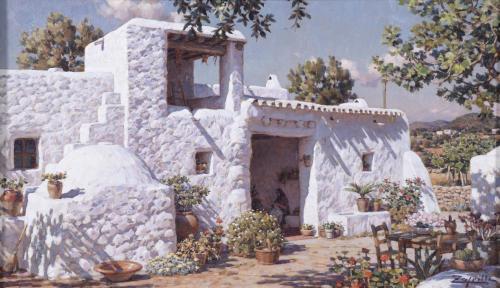 LUIS ZAFRILLA (20TH CENTURY). "WHITE HOUSE", Ibiza.