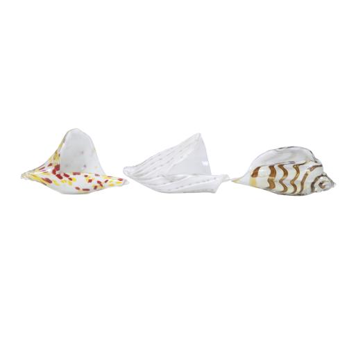 THREE NAUTILUS IN MURANO GLASS, 20TH CENTURY.