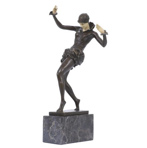 "BOSTON GIRL", SIGNED NICK, AFTER CHIPARUS MODELS, 20TH CENTURY.