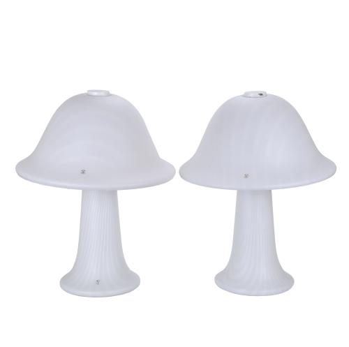 PEILL & PUTZLER. PAIR OF MUSHROOM LAMPS, 1970 - 1980.