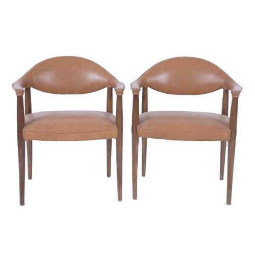 JUAN GAMBOA. PAIR OF UPHOLSTERED ARMCHAIRS, CIRCA 1960.