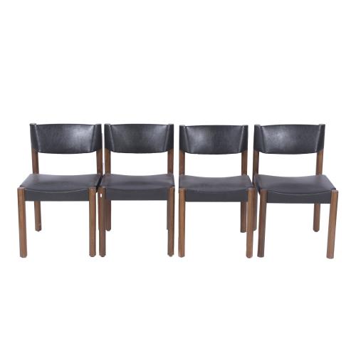 SET OF FOUR TEAK CHAIRS, CIRCA 1970.
