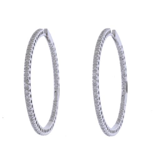 DIAMONDS CREOLE EARRINGS.