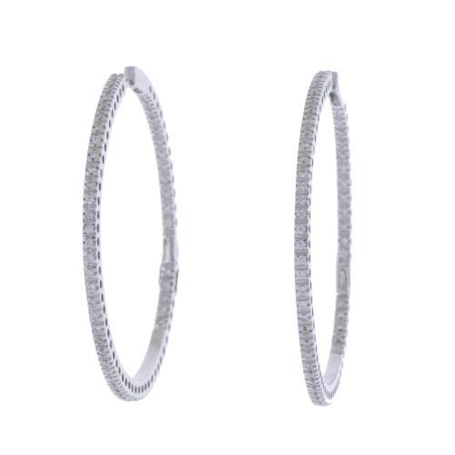 DIAMONDS CREOLE EARRINGS.