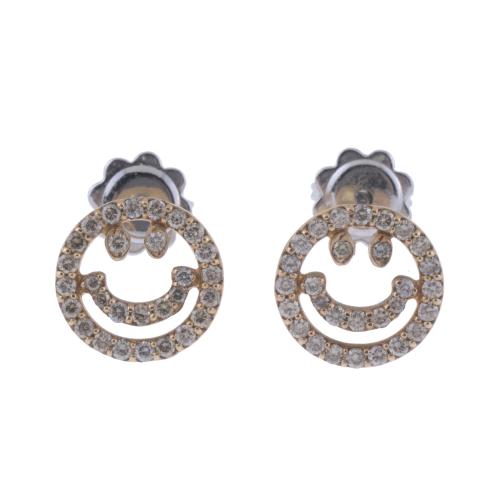 "SMILE" EARRINGS WITH DIAMONDS.
