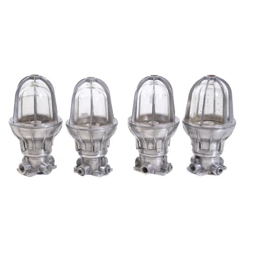 SET OF FOUR SHIP LANTERN LAMPS, 20TH CENTURY
