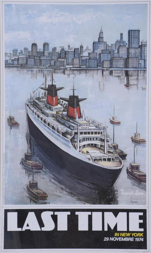 GIGANER (20TH CENTURY). "LAST TIME IN NEW YORK ", French Line, 1974.