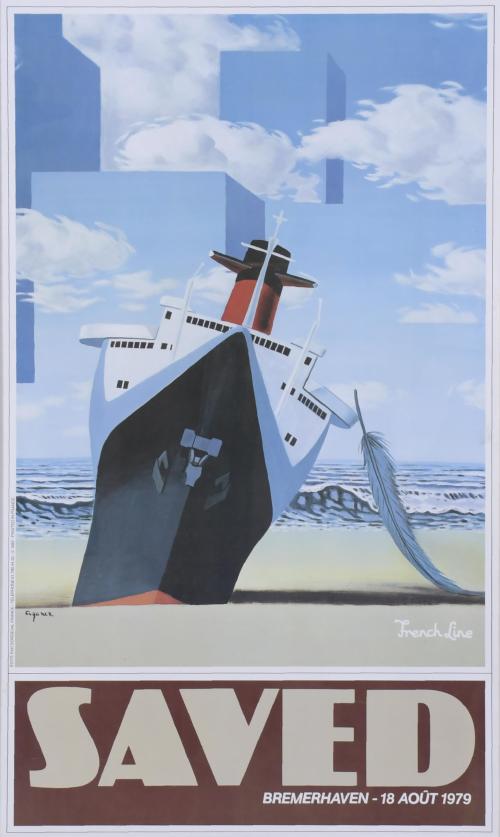 CIGANER (20TH CENTURY). "SAVED, BREMERHAVEN", French line, 1979.