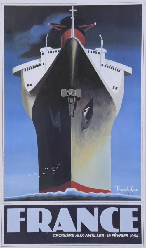 CIGANER (20TH CENTURY). "FRANCE, CROISIÈREAUX ANTILLES", 1964.