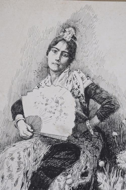RAFAEL LATORRE VIEDMA (1872-1960).  "GYPSY WOMAN".