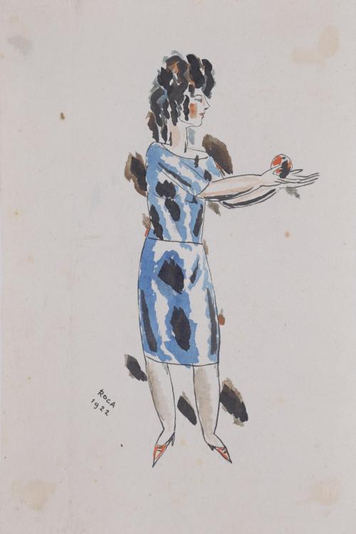 ANTONI ROCA MARISTANY (1895-1977). “WOMAN AND APPLE”, 1922.