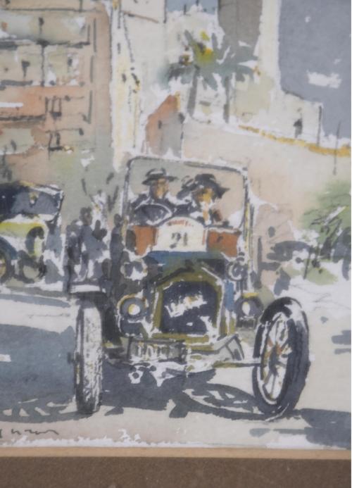 20TH CENTURY CATALAN SCHOOL. "CARS EXHIBITION", Sitges.