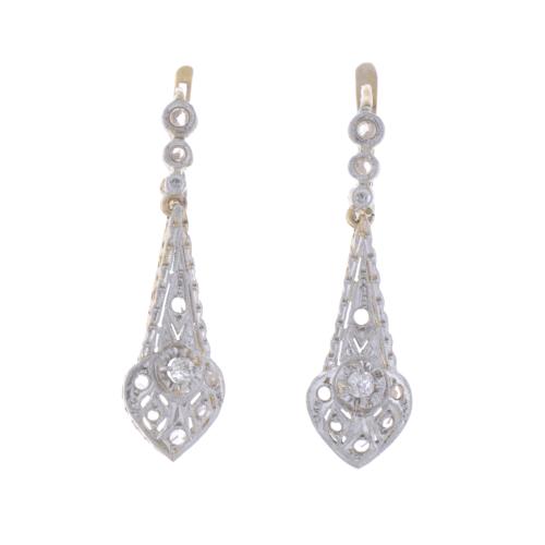 ART DECO STYLE LONG EARRINGS.