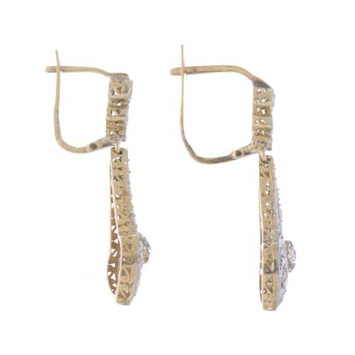 ART DECO STYLE LONG EARRINGS.