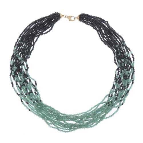 JADE AND JET NECKLACE.