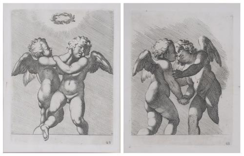 CARLO CESIO (1622-1682). "CUPIDS FIGHTING", later edition, 19th-20th century.