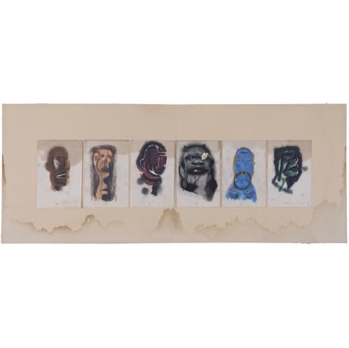 JAUME PLENSA (1955). Series of 6 faces, 1983.