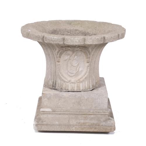 VASE WITH ANAGRAM, EARLY 20TH CENTURY.