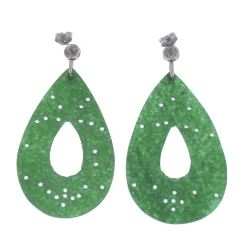 CARVED JADE EARRINGS