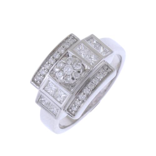 ART DECO SIGNET RING WITH DIAMONDS