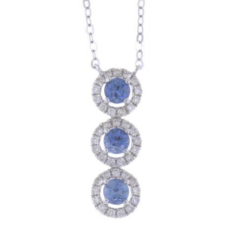 TRIOLOGY NECKLACE WITH SAPPHIRES