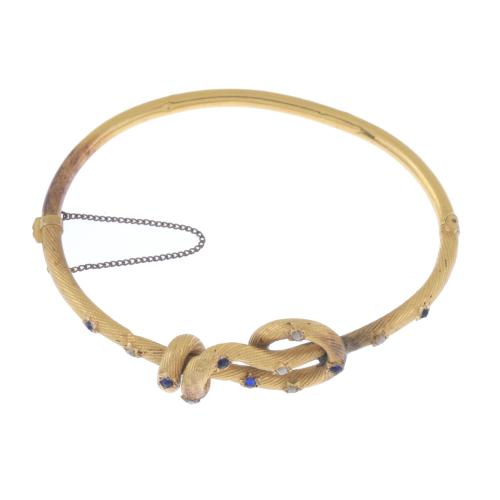 PULSERA EN ORO PERLAS Y ZAFIROS. PRIMERA MITAD DEL SIGLO XX