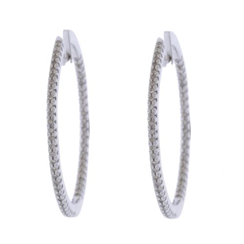 CREOLE EARRINGS IN WHITE GOLD AND DIAMONDS