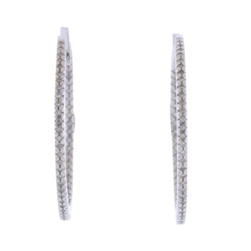 CREOLE EARRINGS IN WHITE GOLD AND DIAMONDS