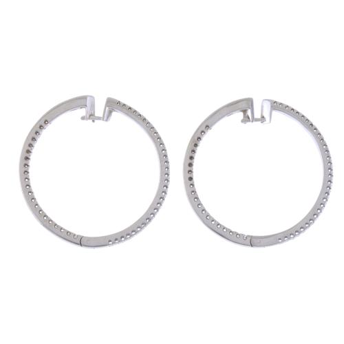 CREOLE EARRINGS IN WHITE GOLD AND DIAMONDS