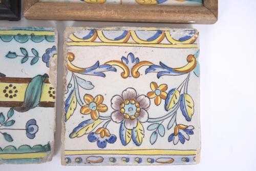 SET OF ASSORTED TILES, 18TH CENTURY.