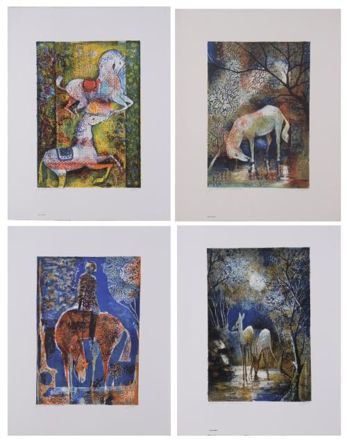 JOSEP PUIGMARTI VALLS (1932). Set of 4 lithographs.