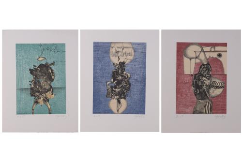 MODEST CUIXART i TÀPIES (1925-2007). Set of 3 lithographs.