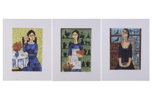 VICENÇ CARALTO (1936-1995).  Set of 3 lithographs.