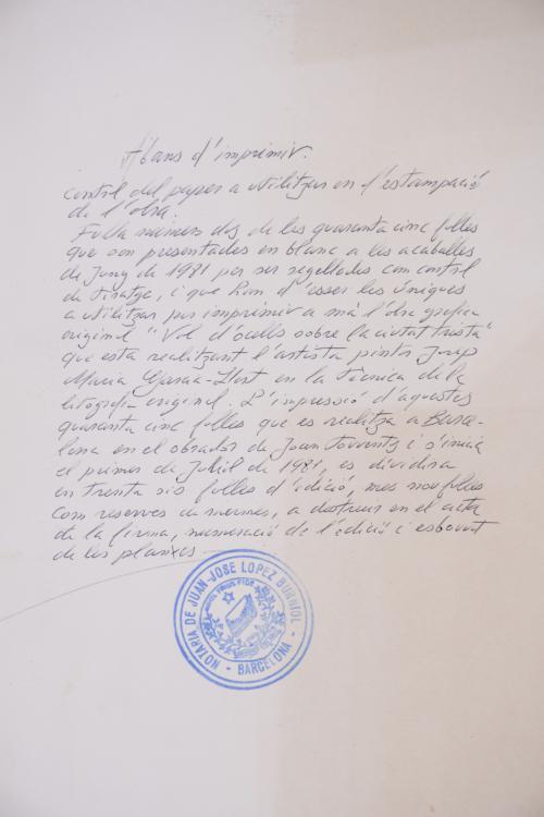 JOSEP MARIA GARCÍA LLORT (1921-2003). Set of 2 lithographs.