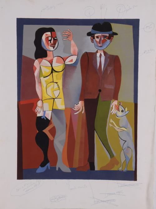 JOSEP MARIA GARCÍA LLORT (1921-2003). Set of 2 lithographs.