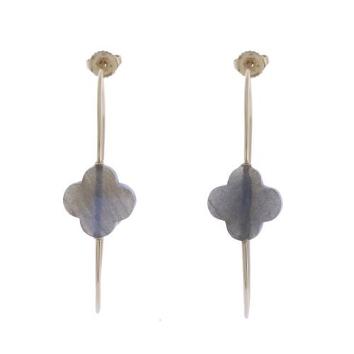 HOOP EARRINGS WITH LABRADORITE, MORGANNE BELLO (PARIS)