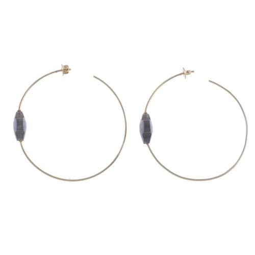 HOOP EARRINGS WITH LABRADORITE, MORGANNE BELLO (PARIS)