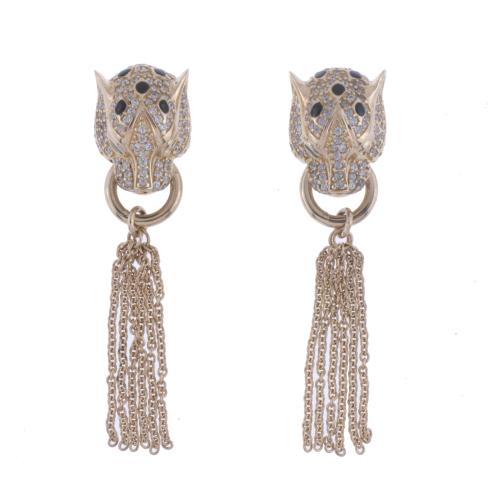 TIGER FACE EARRINGS AFTER CARTIER MODELS.