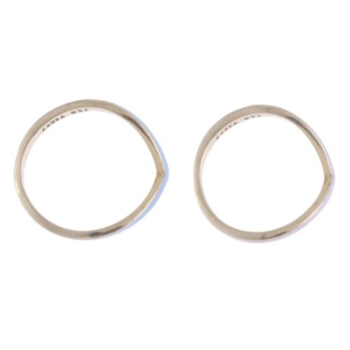 PAIR OF RINGS, WITH ENAMEL